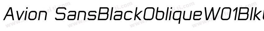 Avion SansBlackObliqueW01BlkObl字体转换
